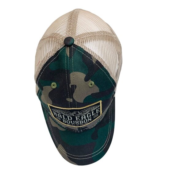 Bald Eagle Bourbon Camouflage Mesh Trucker Hat Adjustable Snapback - Picture 5 of 9